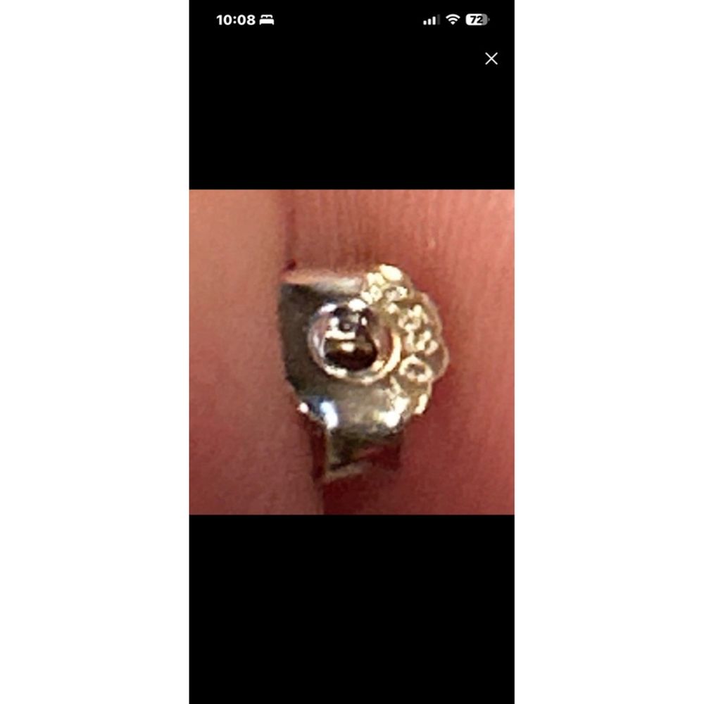 Helzberg Diamond White Pearl and 14 k white gold Stud Earrings - Picture 5 of 7